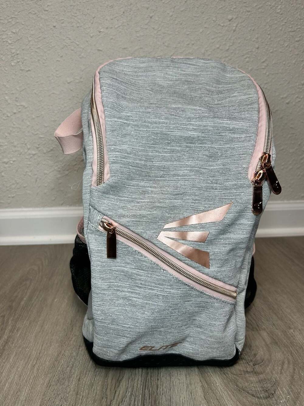 Easton Elite Bat Pack Baseball/Softball Backpack in Grey and Rose Gold